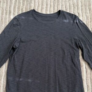 Lulu Heathered Charcoal Long Sleeve Shirt